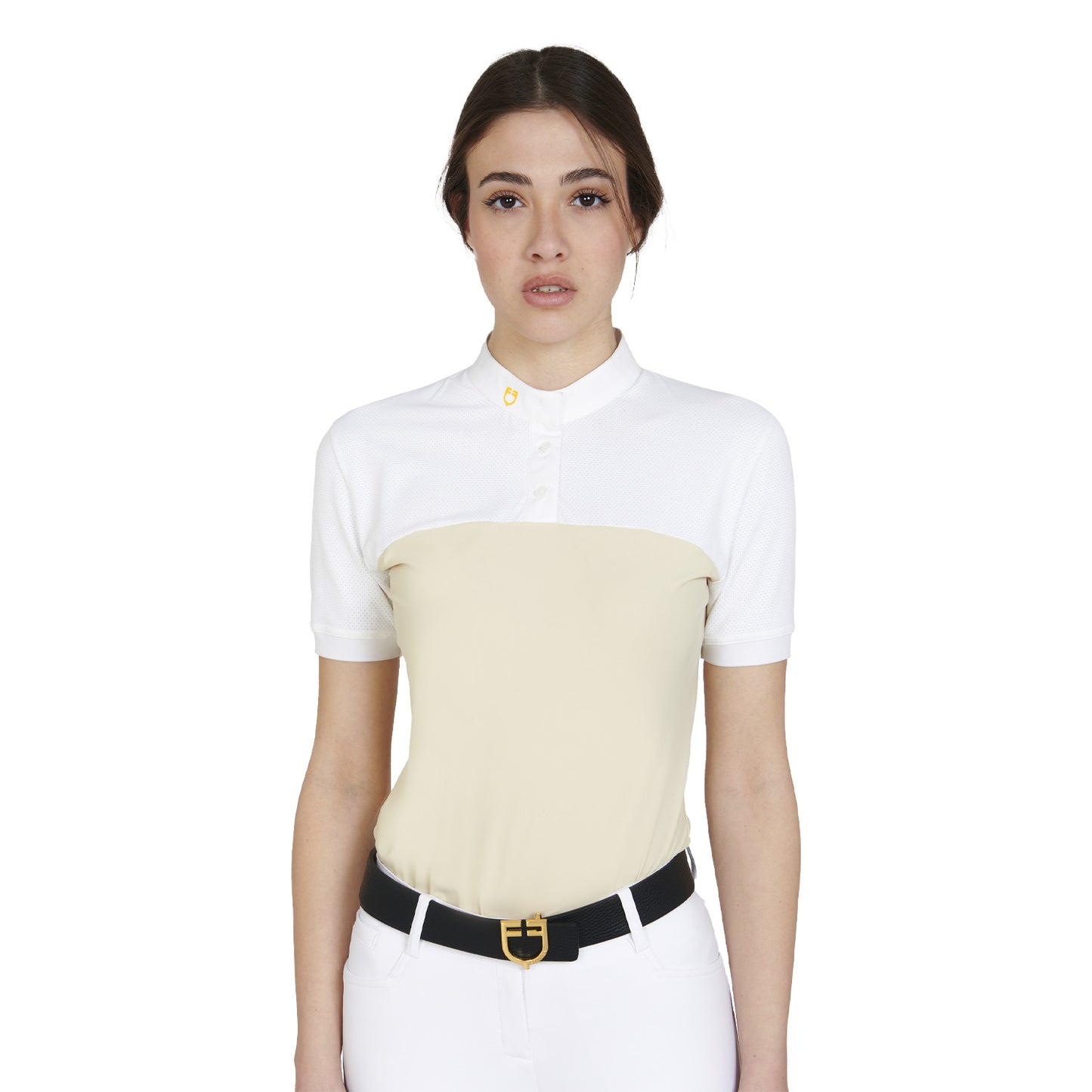 Women's Equestro Slim Fit Polo Shirt in tech. fabric